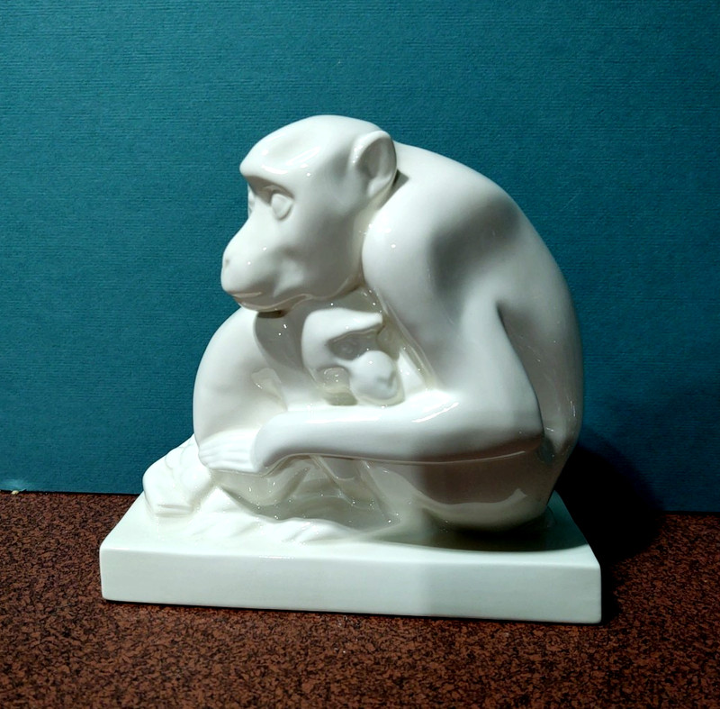 Wedgwood Ceramic Monkey Figurine Porcelain