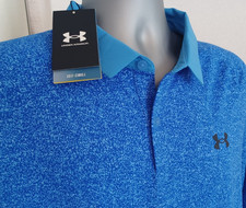 Under Armour Men's ISO-Chill Heather Golf Polo Men's XL Blue NEW