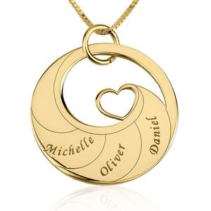 Authentic Mother Necklace With Engraved Names personalized custom handmade
