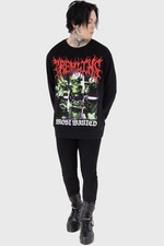 Warner Gremlins Most Wanted Sweatshirt Xs Black Long Sleeve Women New Goth