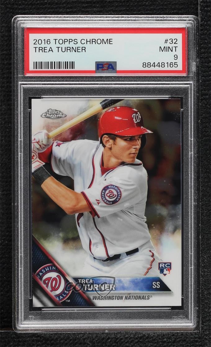 2016 Topps Chrome Trea Turner #32 PSA 9 MINT 11ff