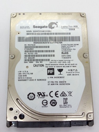 SEAGATE ***ST500LM021***500GB *** SATA HDD Notebook 2,5 Zoll #NFP1757