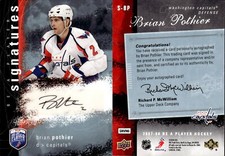 2007-08 Be A Player Signatures #SBP Brian Pothier AUTO - NM-MT