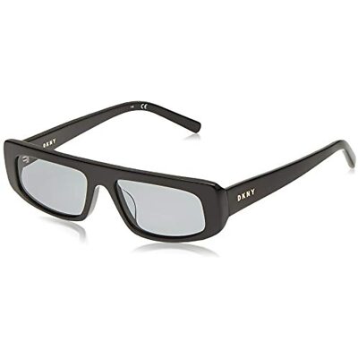 NEW DKNY DK518S Black Rectangular Sunglasses 51mm with Blue Lenses DKNY  Case