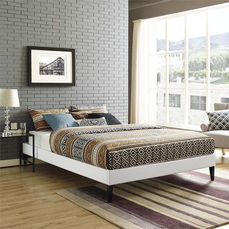 Modway Sharon Faux Leather Upholstered Queen Platform Bed in