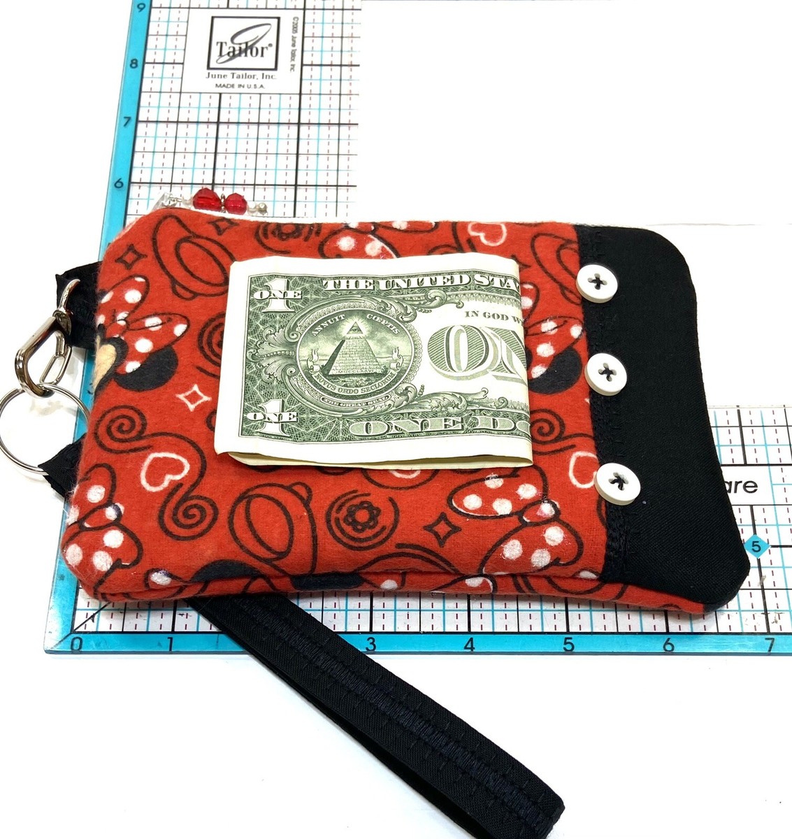 Minnie-Mouse-Red-Fun-Handmade-Money-Coin-ID-Credit Card-Wristlet