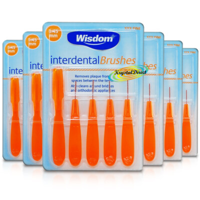 6x Wisdom Interdentalbürsten XXX Fine 0,45 mm orange Mundhygiene Zahnseide