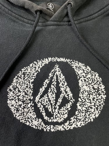 Volcom Black Sweater Adult M Hoodie Pullover Logo Sweatshirt Men’s Size Medium - Picture 3 of 11