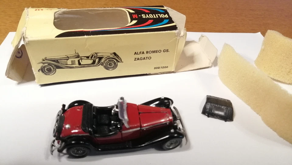 Politoys art.532 Alfa Romeo G.S. Zagato Red con scatola originale in omaggio. - Immagine 4 di 4