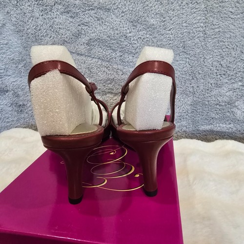 Easy Street decolte donna slingback smeraldo taglia 9 WW rosse ecopelle nuove con scatola - Foto 4 di 9