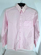 Arrow Men  s Pink Button Down Long Sleeve Dress Shirt Size 18
