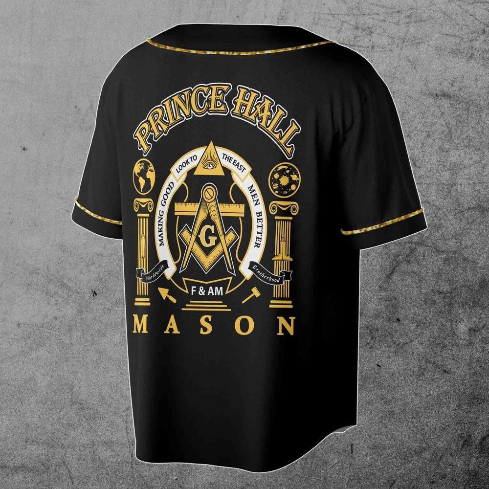 Greats Mason, Masonic Prince Hall Masons Baseball Jersey