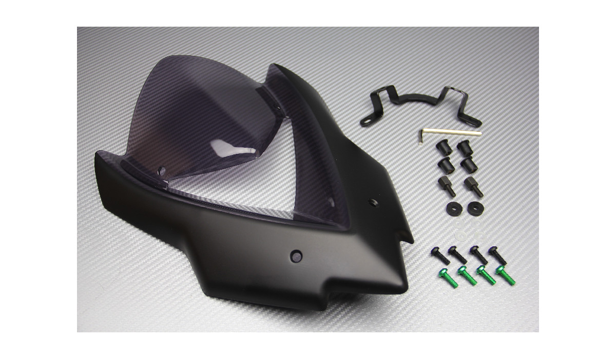 Bulle double courbure teintée pour Kawasaki Z1000 modèles 2014 à 2016