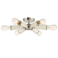 Crystorama Lighting Group 3807-pn_ceiling Zodiac 6 Light 14 Wide Semi Flush Cei on sale Crystorama Lighting Group 3807-pn_ceiling Zodiac 6 Light 14 Wide Semi Flush Cei on sale