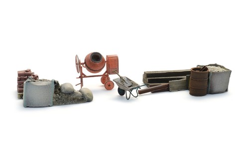 Artitec 28.126 - Carico: materiali da costruzione + betoniera, resina H0-1:87