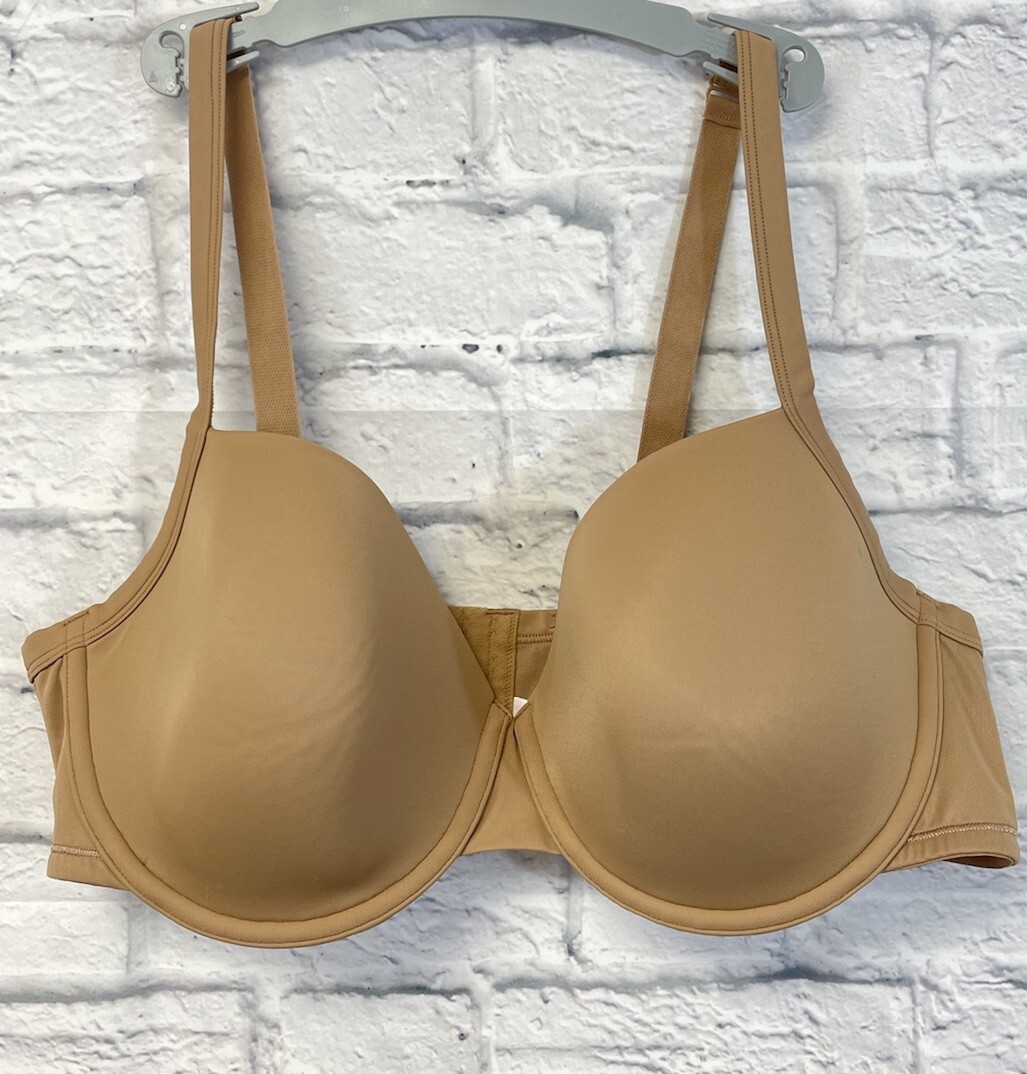 CACIQUE bra womens 46D lined balconette underwire brown tan bryant MI11090115