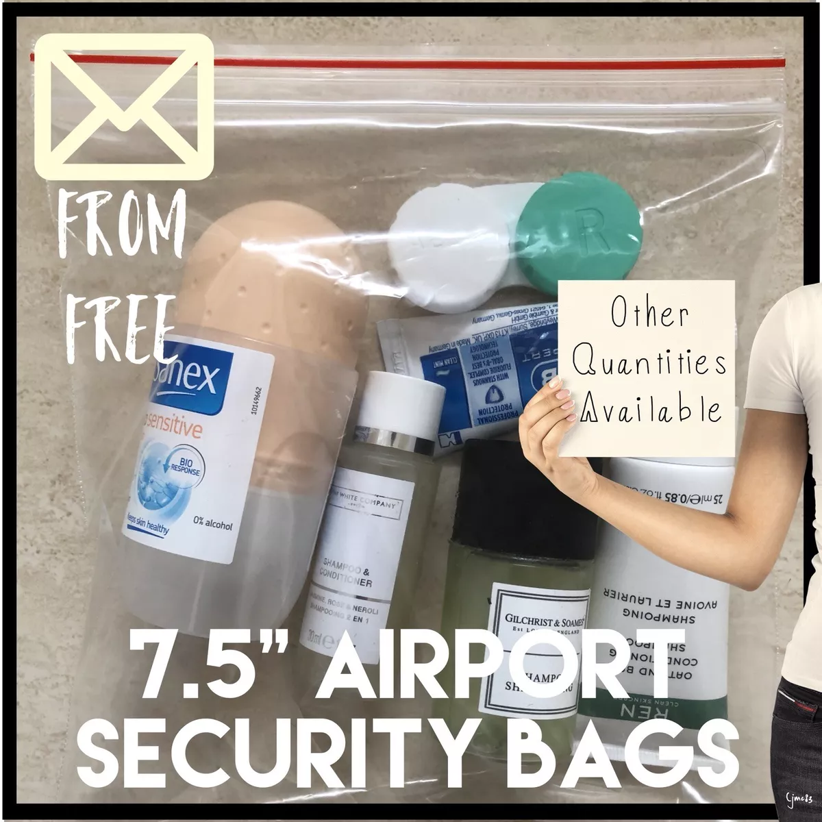 10 Clear See Through Resealable Plastic Bags 20cm Liquids airplane