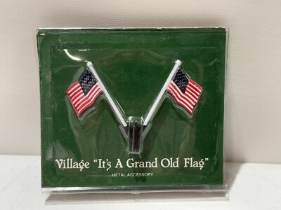 DEPT 56 IT'S A GRAND OLD FLAG & HERITAGE BANNERS METAL ACCESSORY NEW