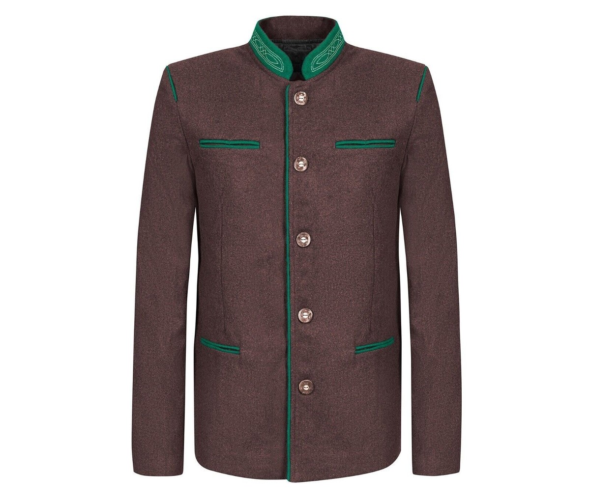 Brown German Bavarian Jacket Austrian Traditional Tyrol Loden