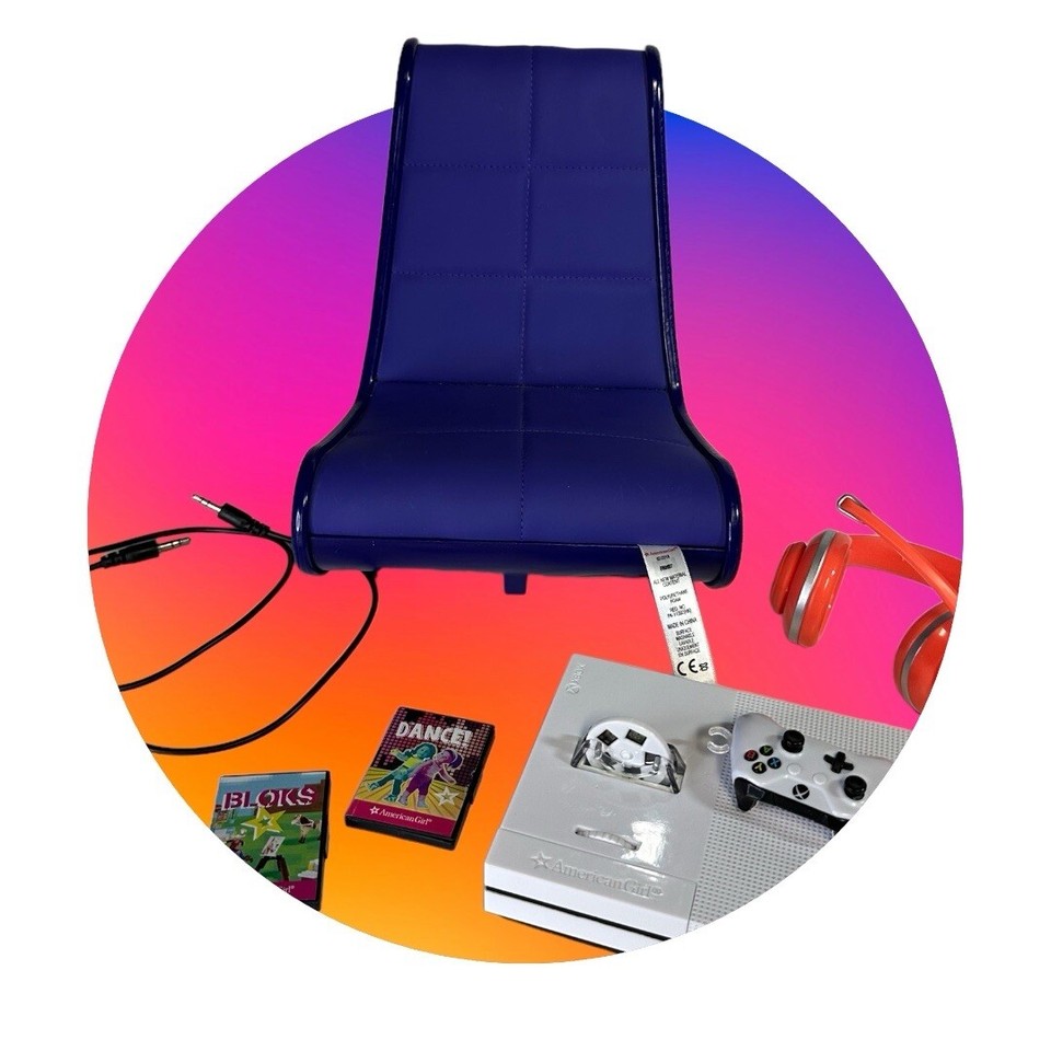 American Girl Doll Xbox Gaming Chair Set Console for 18'' Dolls Not