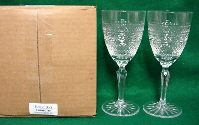 Rogaska CHARLOTTE Water Goblets SET OF TWO More Items Available  MINT IN BOX