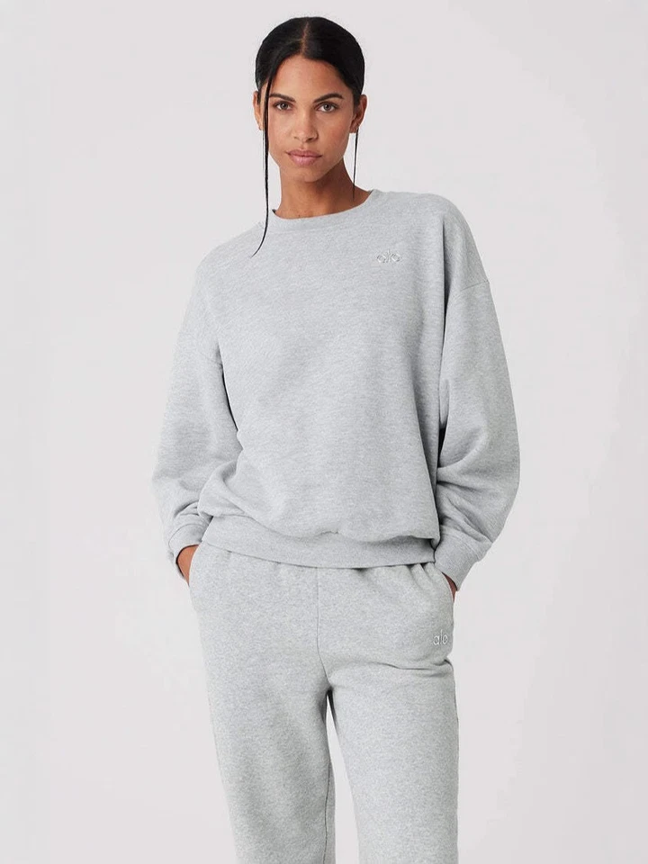 Nuevo Alo Accolade Cuello Redondo Pullover Sudadera Retro Tendencia con Cuello Redondo Foto 3 de 4