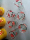 Set of 6 ~ Anchor Hocking "RED ROSES"  Glass Tumblers ~ 6 1/8" Tall #1539 — photo 5