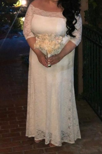 ivory wedding dress size 16