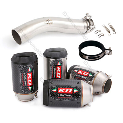 For Suzuki GSXR 600 750 2008-2010 Slip 51mm Exhaust Carbon