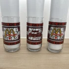 Three McDonald's Coca Cola Canada Exclusive Stained Glass Set of 3 - VTG 1970's