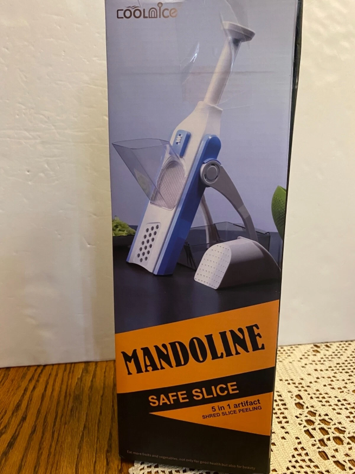 Safe Slice Mandoline Slicer Vegetable Chopper, Veggie Slicer Food Chopper Onion