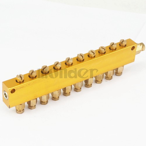 2-10 vías de entrada 6 mm salida 4 mm Al + latón ajuste lubricante distribuidor bloque colector - Imagen 9 de 40