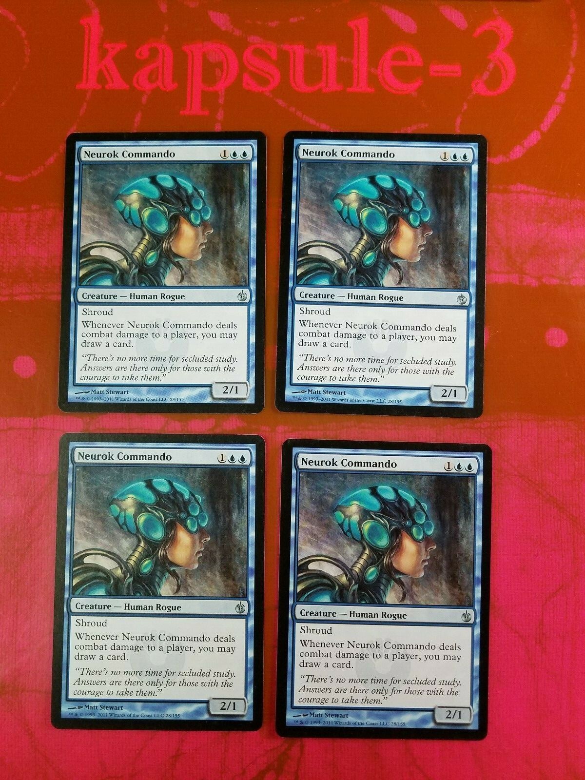 4x Neurok Commando | Mirrodin Besieged | MTG Magic The Gathering Cards