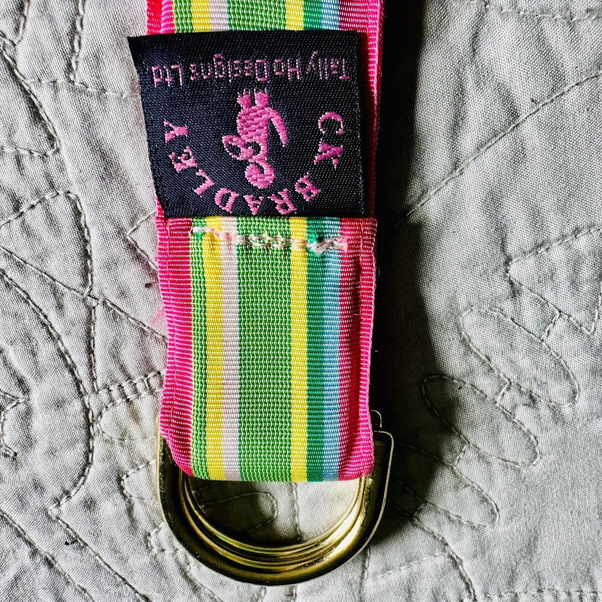 CK Bradley Tally Ho Designs Pink Green Yellow Blue Striped 