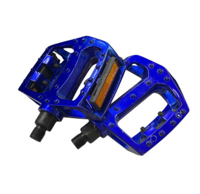 PAAR FAHRRADPEDALE BMX FLAT 1/2 ALUMINIUM RUTSCHFEST BLAU VP