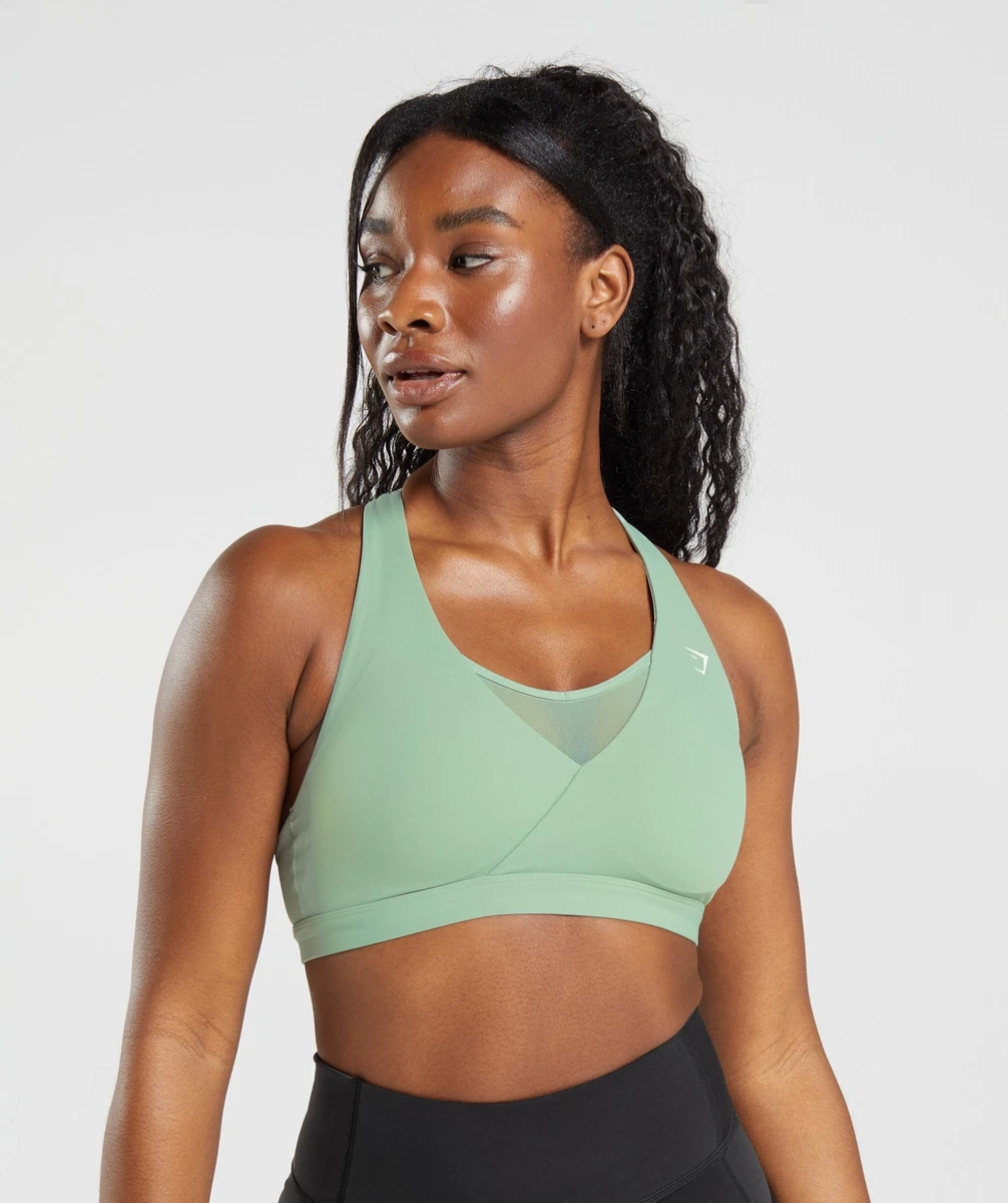 Gymshark Women's Crossover Sports Bra - Desert Sage Green - Small