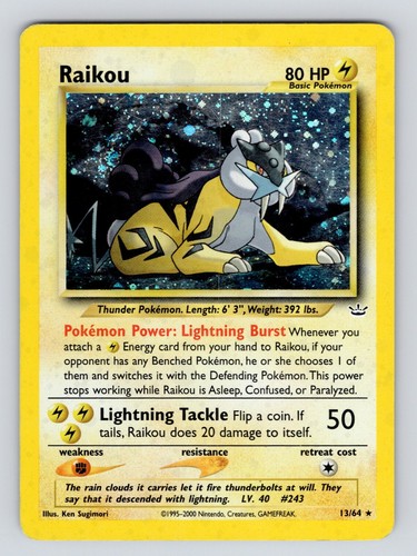 Raikou (13) Holo Rare Holo Neo Revelation 13/64 LP Pokémon TCG | eBay