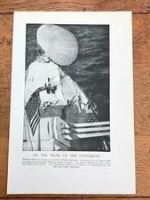 original 1918 print . on the trail of the submarine