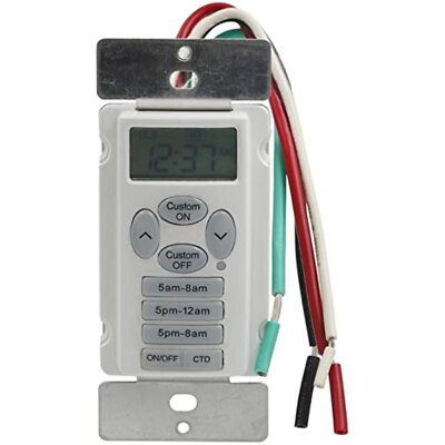 Prime EZ-SET Indoor Digital In Wall Timer White