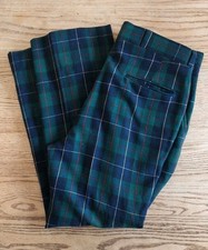 Vtg Pendleton Pure Virgin Wool Tartan Plaid Pants Womens Sz 34/28 Measured USA
