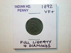 1892 Indian Head Penny (Very Fine+ Details)