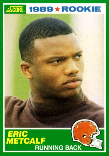 Eric Metcalf #259 1989 Panini Score card