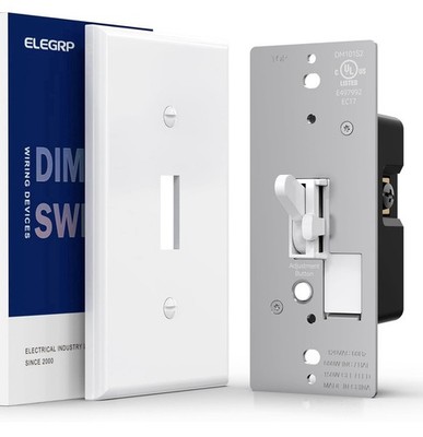 ELEGRP Digital Toggle Dimmer Switch for Dimmable LED, CFL and Incandescent Bulbs