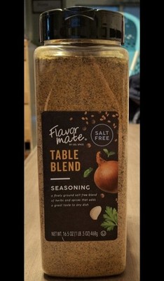 FLAVOR MATE TABLE BLEND SEASONING SPICE SALT FREE  NET WT 16.5 OZ (1 LB .5 OZ)