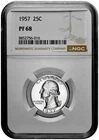 1957 25c Proof Washington Quarter NGC PF 68 White Coin
