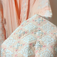 VYSHYTA Pink Embroidered Linen Dress From Ukrainian Seller, Was 190. Handmade