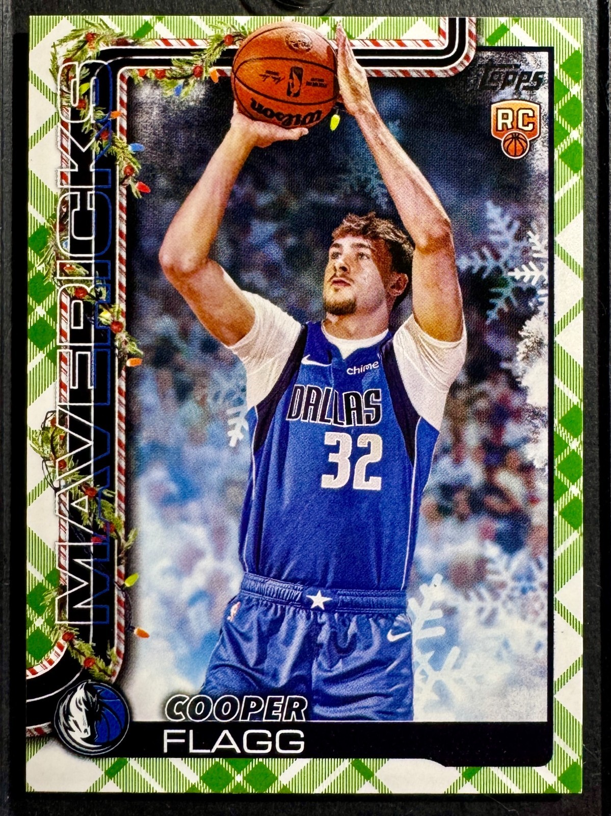 2025-26 Topps Holiday Advent - COOPER FLAGG - Exclusive Plaid Parallel RC H161