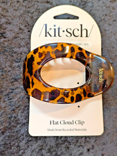 Kitsch Flat Cloud Clip Large Color: Tortoise Leopard