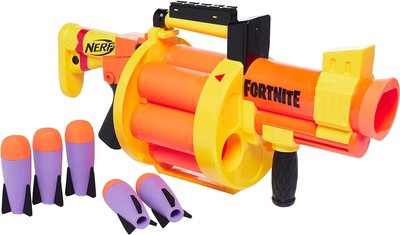 Nerf Fortnite GL Raketen-Blaster   Trommel, Pump-Action   enthält 6 Nerf Raketen