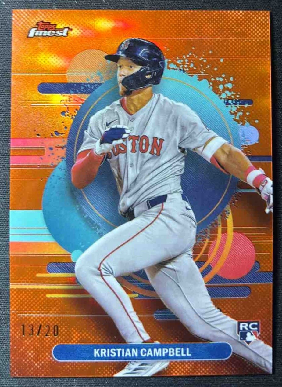 2025 Topps Finest Kristian Campbell Uncommon Orange Refractor /20 #181 RC